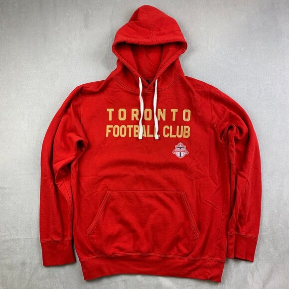 TFC Toronto Football Club Bulletin Mens Sweater Large Red Hoodie Canada Soccer - Picture 1 of 8